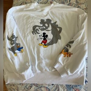 Disney Mickey & Friends Shadows Sweatshirt NEW Never Worn Large